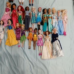 Lot of 20 Disney Themed Barbies