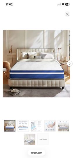 Mattress Queen Medium 8 in. Bed-in-a-Box White
