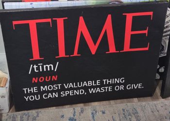 "TIME" Definition Motivational Wall Canvas Decor