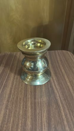 Plated Brass Candle Holder