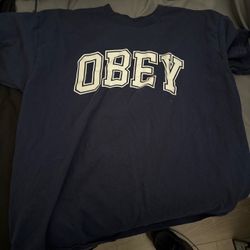 navy obey t shirt