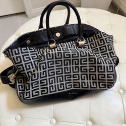 Givenchy Monogram Canvas Tote Luxury Hand Bag – Black/Gray – Gorgeous Condition!