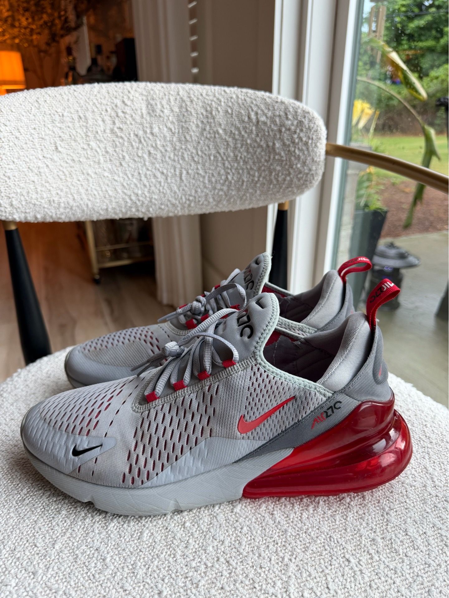 Nike Air Max 270 "Atmosphere Grey/University Red" - Size 12