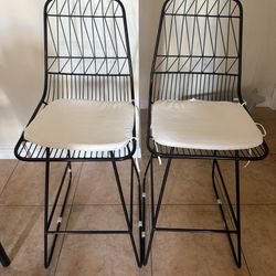 Black Mid Century Modern Bar Stools 