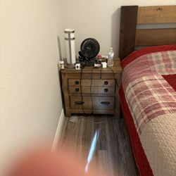 Dresser ,And Mirror And Dresser Underneath The Mirror 