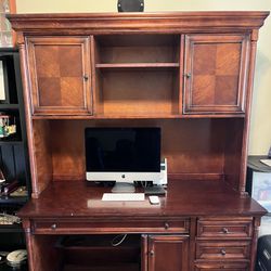 Solid Wood Computer Desk With Power