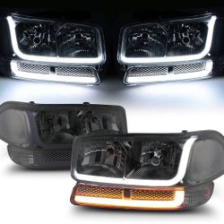LA Zona Auto Parts 1999 to 2006 GMC Siera yukon Headlights Luces Micas Calaveras LED DrL 