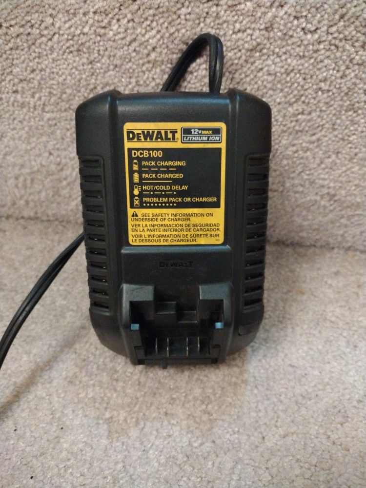 DeWalt dcb100 12 volt charger