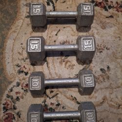 4 Dumbells.50lbs Total