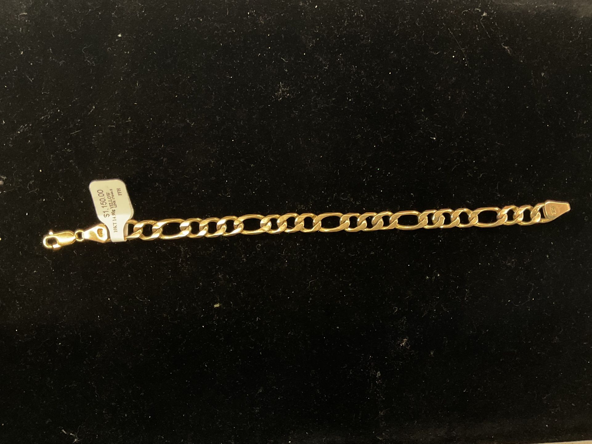 10KT Figaro Bracelet I-2454