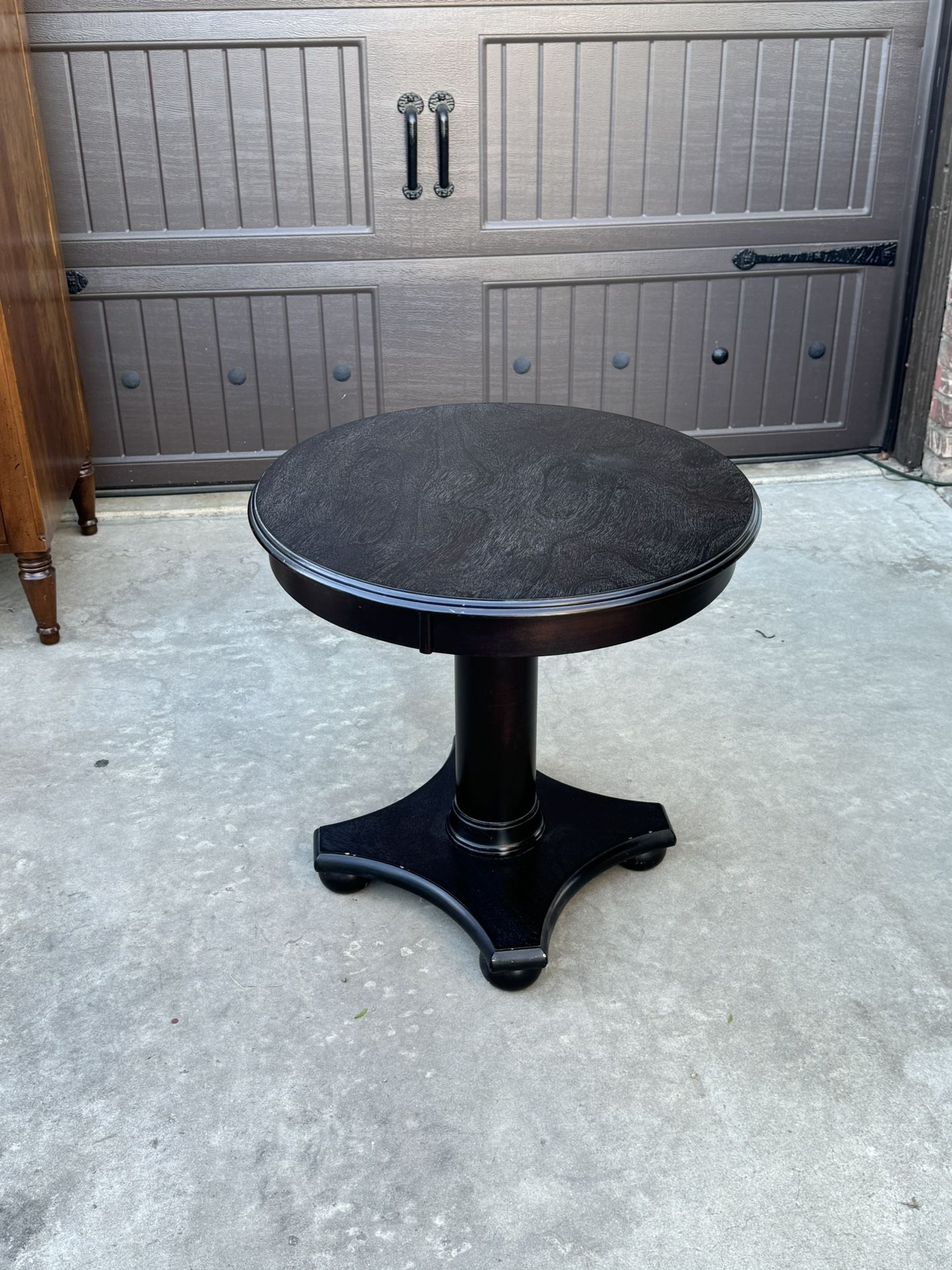 Wood Round Side Table