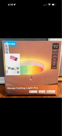 Govee Smart Ceiling Light Pro, 4300LM 15 Inch, RGBIC 2700K-6500K  White (1-Pack)