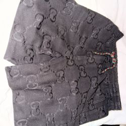 GUCCI JUMBO GG CANVAS SHORTS BLACK MENS 48 AUTHENTIC!