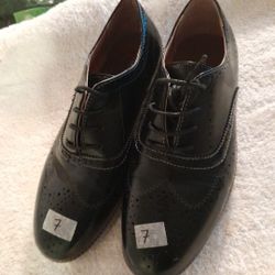 Men's Deer Stags Black Dress Shoe Size 7