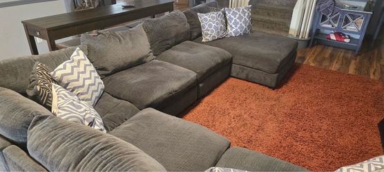 Large Gray Sectional Couch for Sale