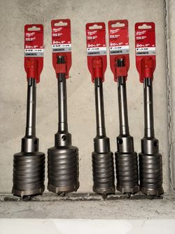 SDS Max Core Bits , 3 , 2”x11 3/8 - 2 , 2-5/8x11 3/8 . Brand New . Best Offer Selling Separately Or All Together .