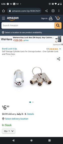 Self Storage Cylindrical Lock