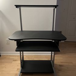 Metal Computer Desk w/ Wheels