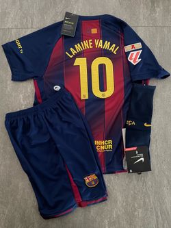 Kids Barcelona 25/26 Lamine Yamal 10 Home Jersey DM for sizes