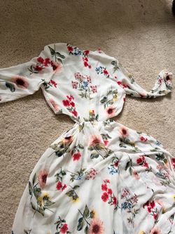 Floral Dress size S. Nice and heavy not the cheap fabric