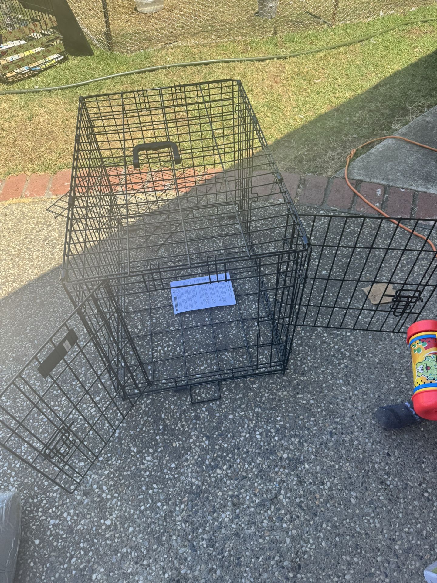 Brand New 2 Doors Metal Pet Cage 30x19 In