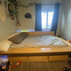 Custom Bed And Desk Bedroom Set