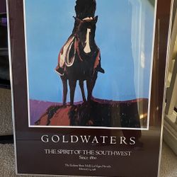 1981 Hand Signed Fritz Scholder Goldwaters Spirit Of The Southwest Large Framed