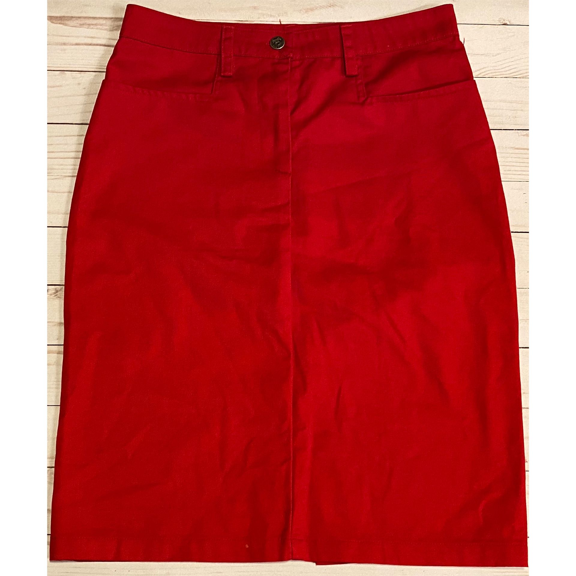 Lucky 13 Rockabilly Pinup Red Pencil Skirt Small