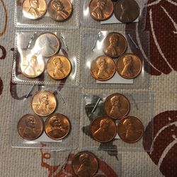 Lincoln Penny Del 1968 Al 1974. P,D,S,CADA UNO $5.00 EACH. 