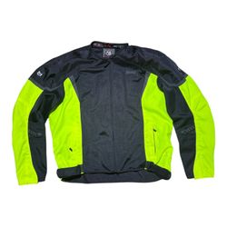 Moto Centric Padded Neon Motorcycle Jacket Size 2XL