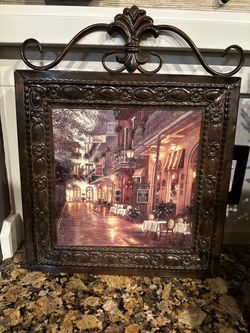 Unique Framed New Orleans Street Scene Wall Art