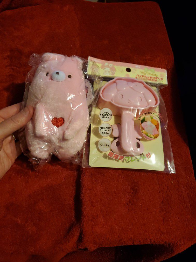 My Melody Rice Shaper And Petanto Plushie