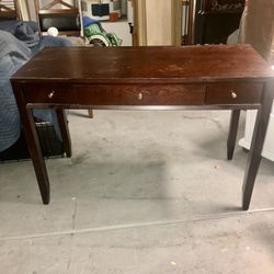 Sturdy Wooden Desk With Drawers