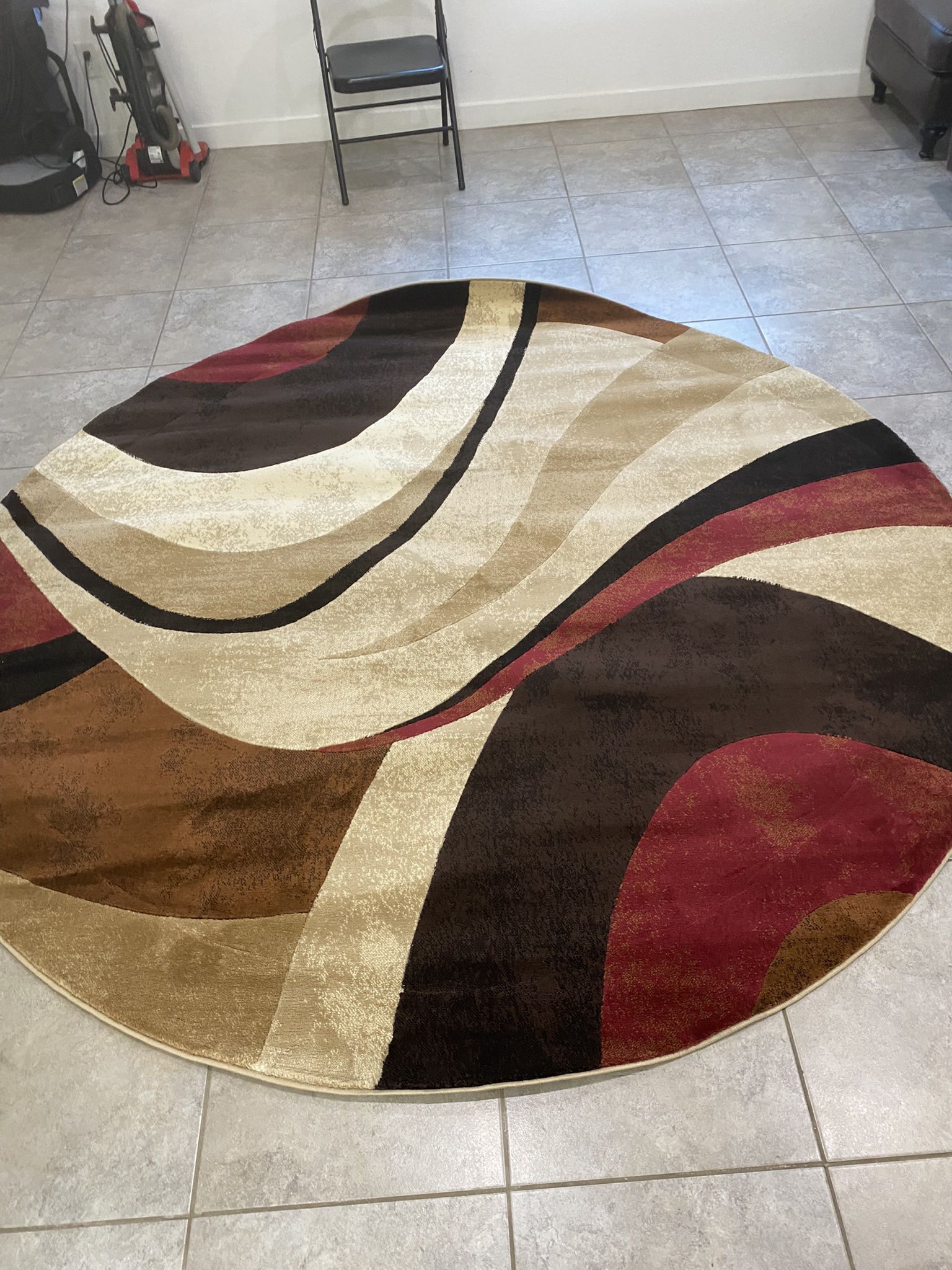 Thick 8x8 Round Area Rug New