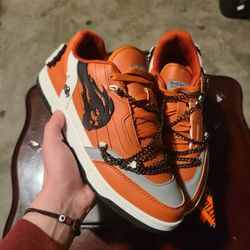 Orange × Gray Sneakers