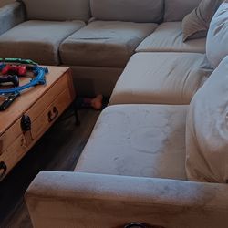 Free sectional- needs a good cleaning