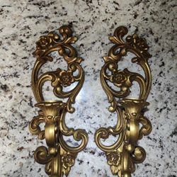 Baroque Antique Candlestick Holders 