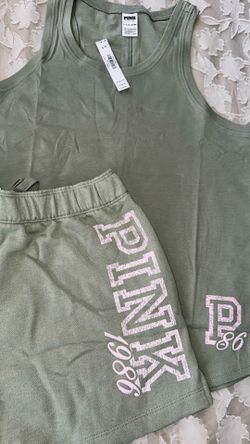 New PINK tank top set size S/M