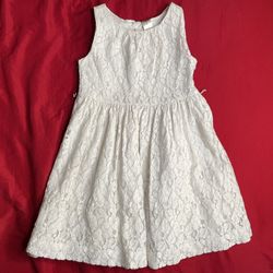 OshKosh B’Gosh White Floral Eyelet Dress Size 5