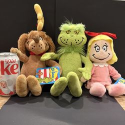 GRINCH Large Plush Max, Grinch Or Cindy Lou Who $10 Each 