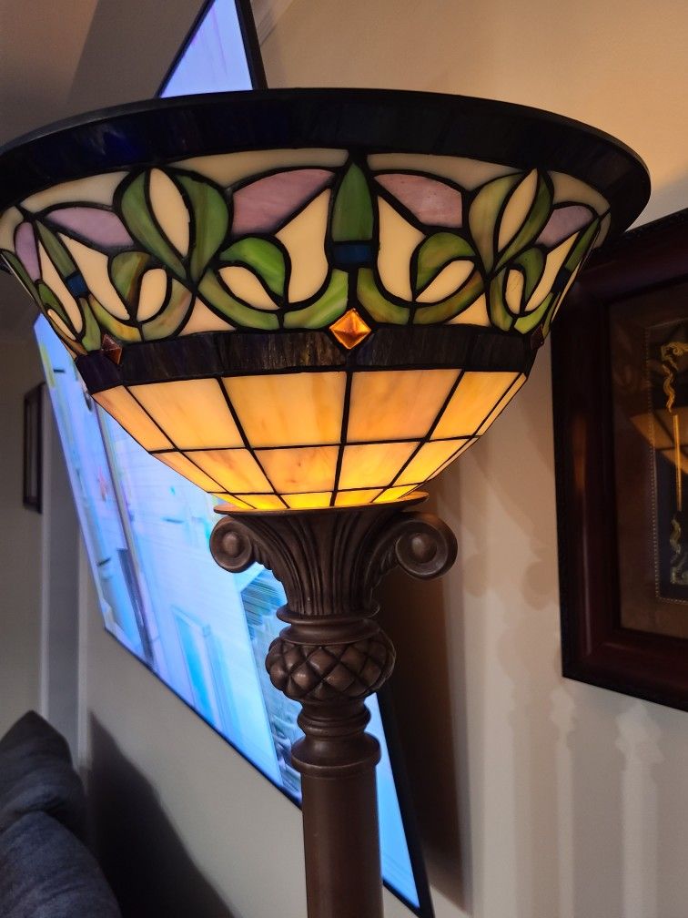 Tiffany Style Tall Lamp