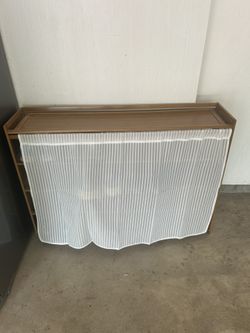 Modern Wood Shoe Storage Cabinet with Fabric Curtain Front