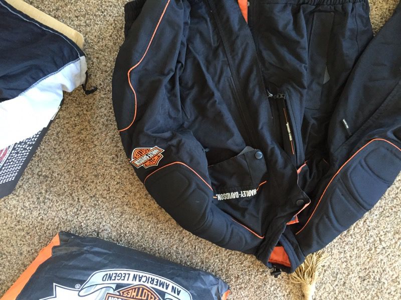 Harley Davidson Motorcycle Jacket and shoe covers