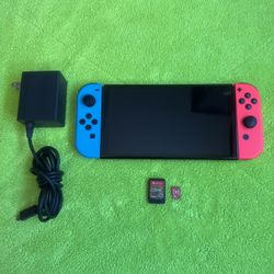 Nintendo Switch OLED  Console - Black/Neon 