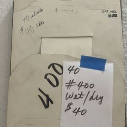 40 Pieces 400 Grit Wet/dry Auto Body Sandpaper 