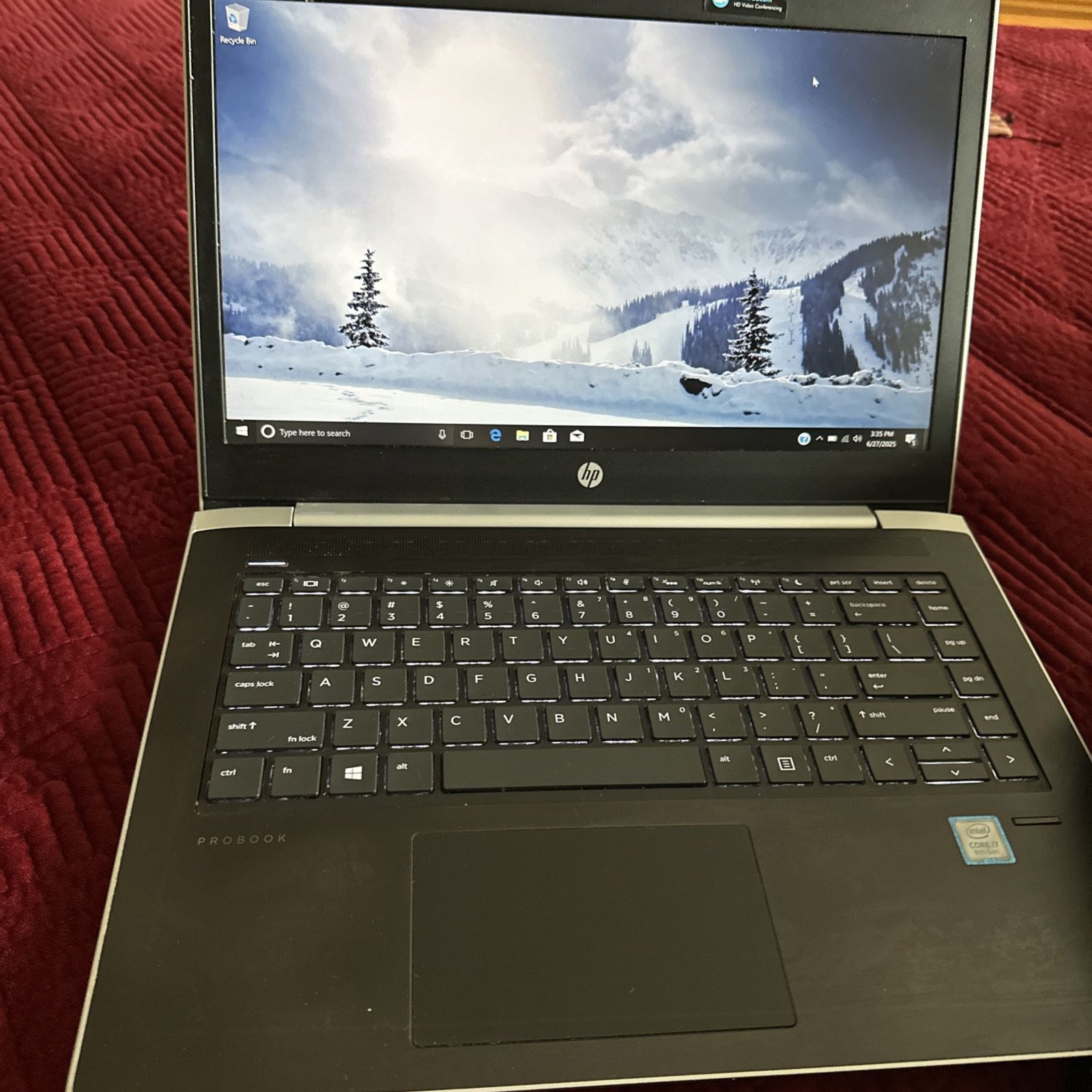 hp probook 440 g5 laptop i7 1.8GHZ 8GB Ram 256gb. No Power Supply. CLEAN.