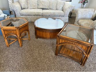Coffee table and 2 end tables