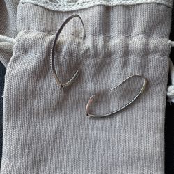 Sterling Silver Semi Hoop