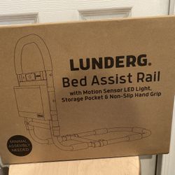 Lunderg Bed Rails Handle for Elderly Adults Safety with Motion Sensor Lights