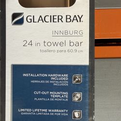 Glacier Bay Innburg 24” Brushed Nickel Towel Bar.